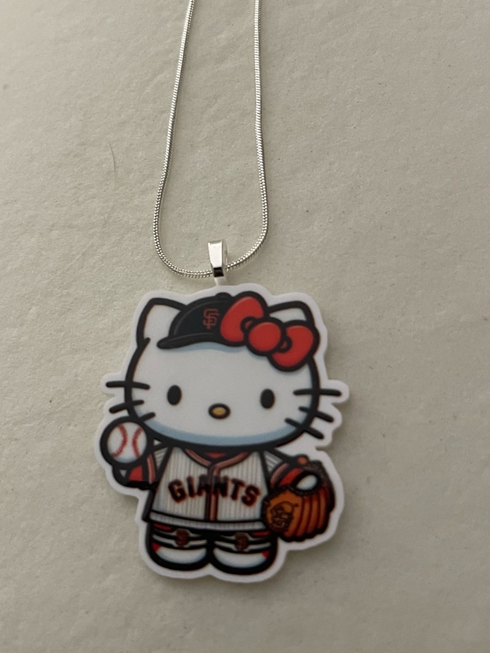 Hello Kitty San Francisco Giants White Red Black Necklace